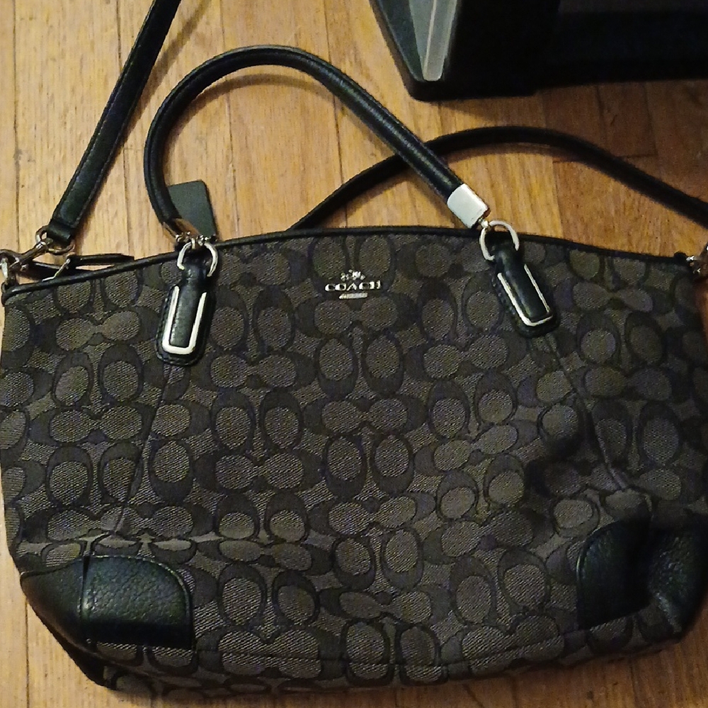 Coach Black and Brown Shoulder Bag